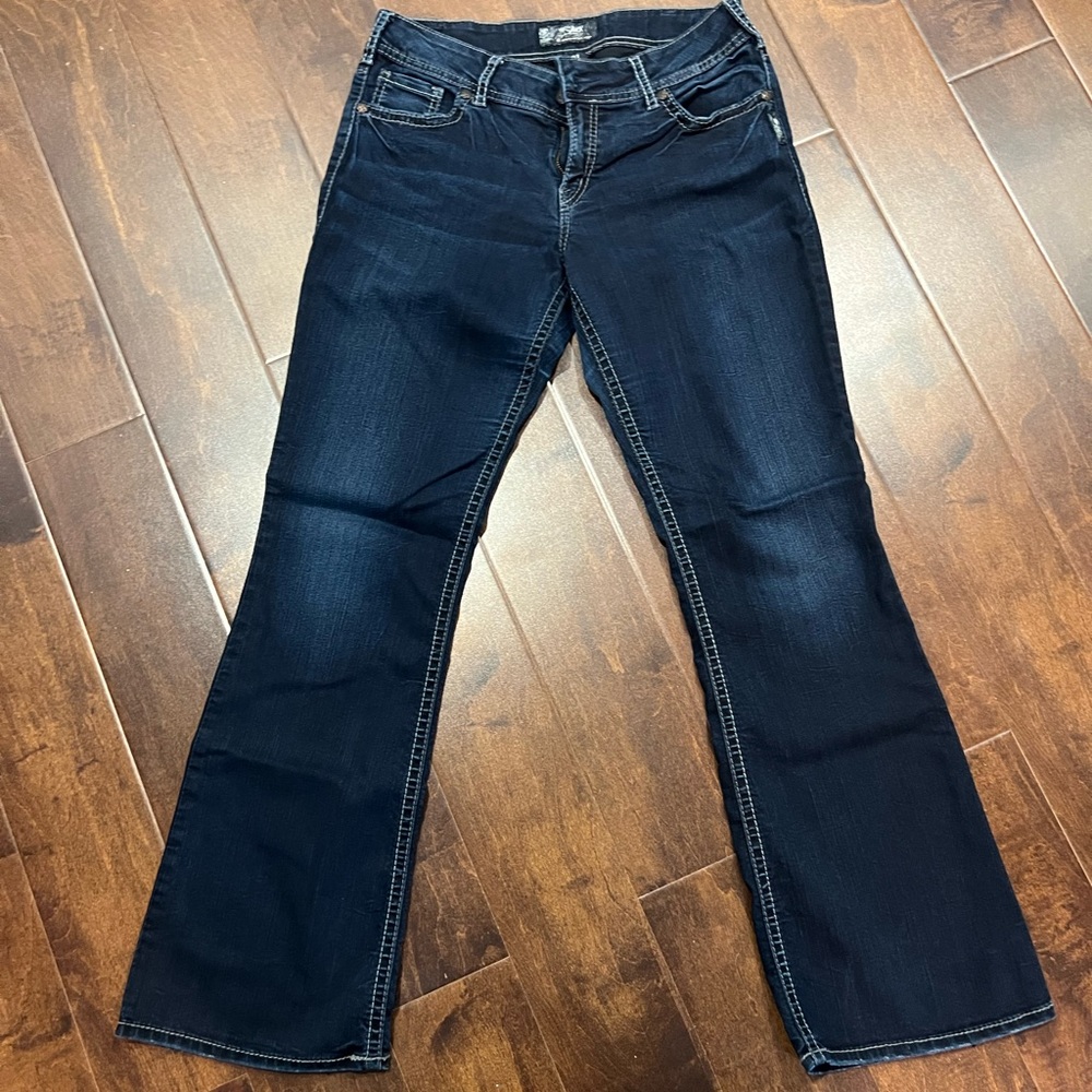 Silver Suki Dark Wash Boot Cut Jeans